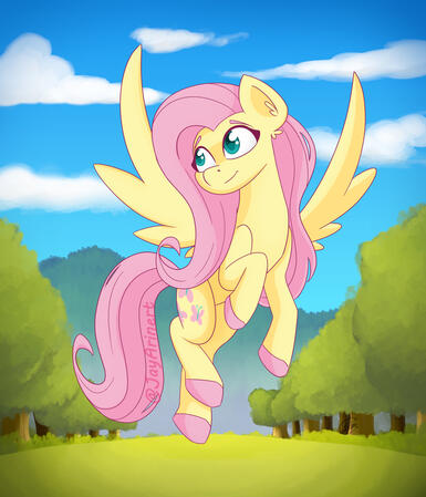Fan art featuring Fluttershy from My Little Pony