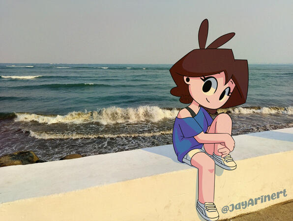 A drawing of Sofi I made over a picture I took while on vacation