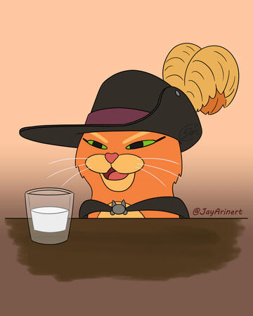 Puss in Boots + salad cat meme