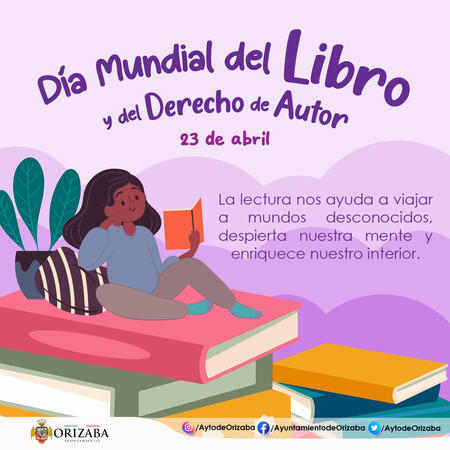 Design I made for the Orizaba Facebook page to commemorate World Book and Copyright Day 2023. During my internship I worked on multiple designs like this one, themed around different holidays