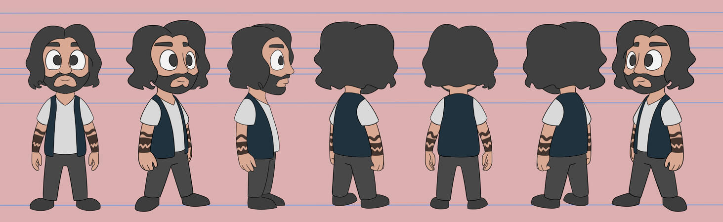 Turnaround of Eithan, the other protagonist from our short film, Reaching the Top