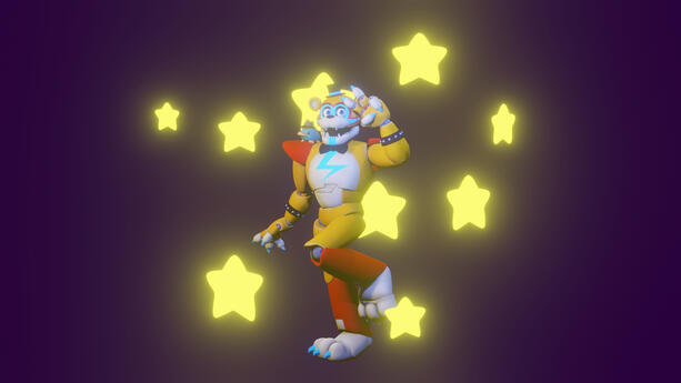 Test shot featuring Glamrock Freddy (Five Nights at Freddy's), and a Perry the Platypus (Phineas &amp; Ferb) plush toy model. Both aquired from a 3D asset library